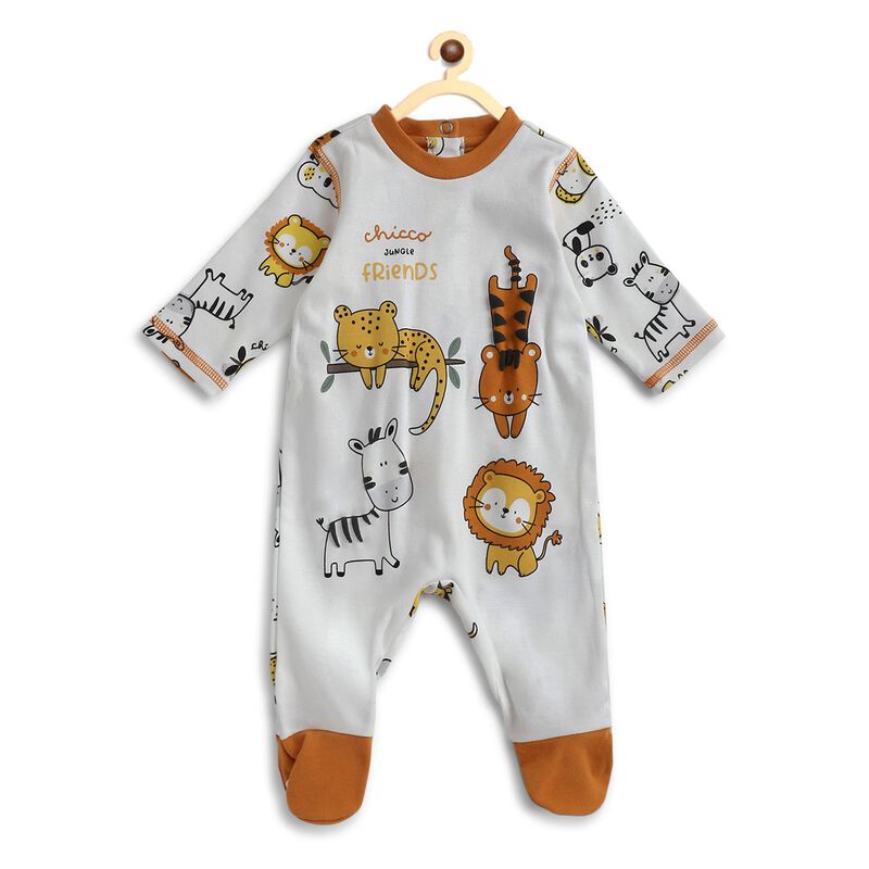 Infants Bronze Knitted Nappy Opening Babysuit image number null